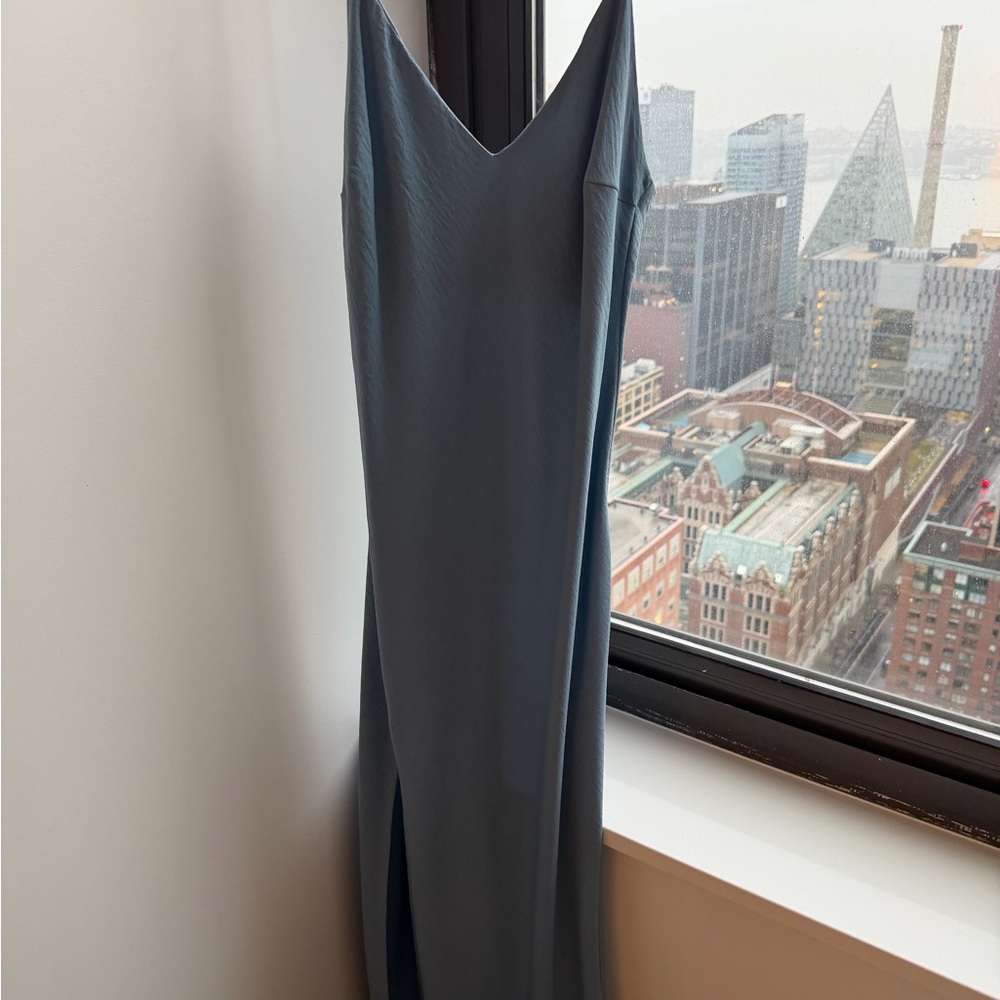 Light Blue Satin Dress